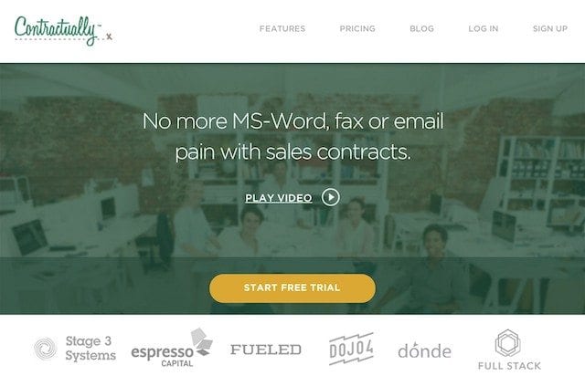 Contractual.ly Home Page Image