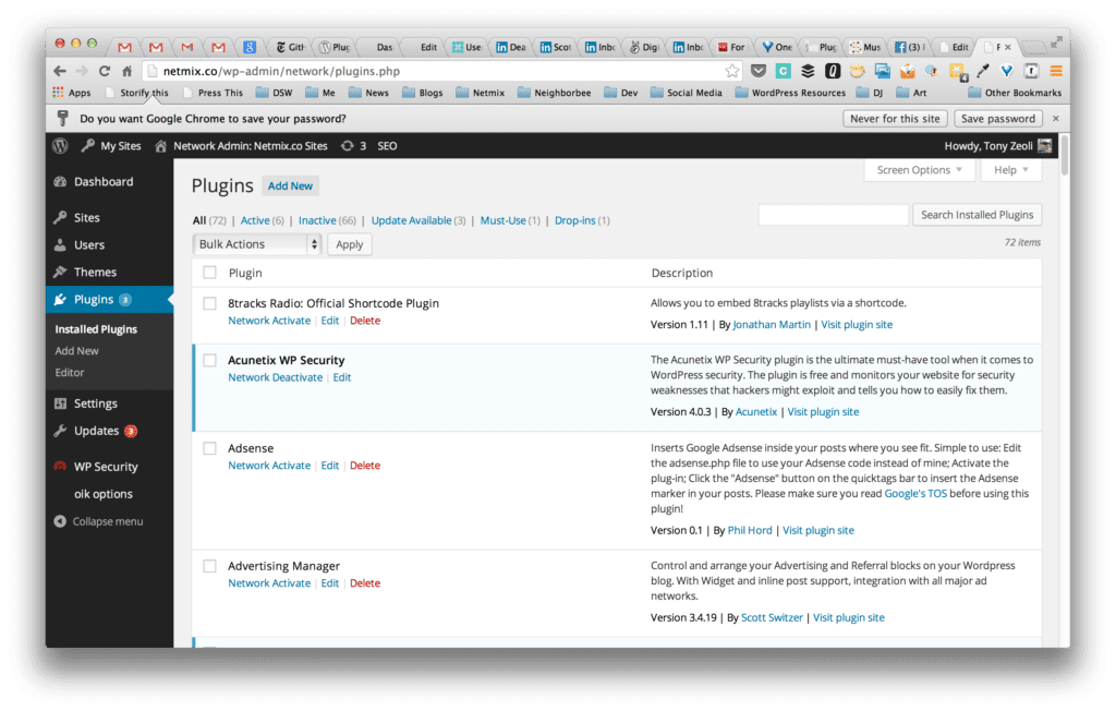 Plugin Screen WordPress