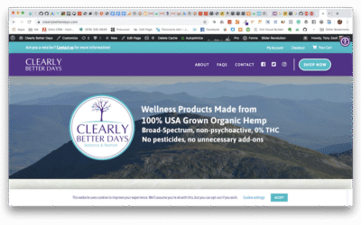 Clearly Better Days CBD Oil Ecommerce Site Enhancements