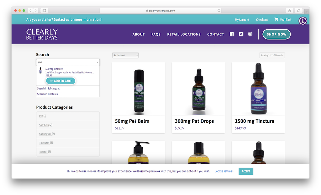 Clearly Better Days Autocomplete Product Search for WooCommerce