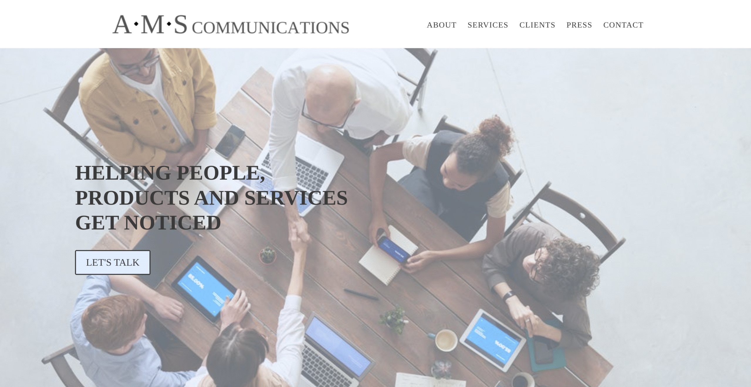 AMS Communications PR Portfolio Banner Image